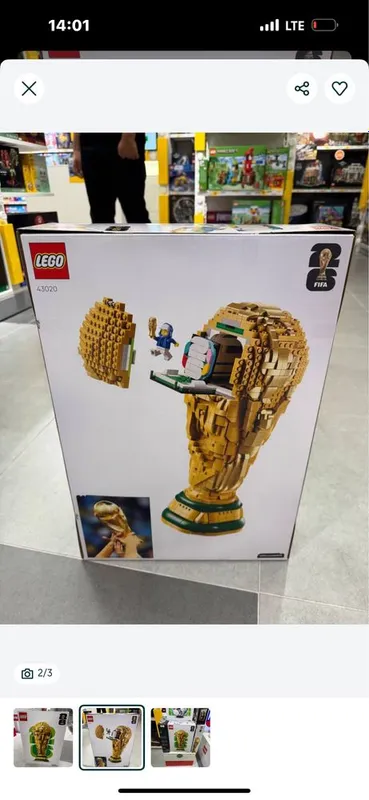 Продаётся ОРИГИНАЛ кубок FIFA World Cup (LEGO) 43020