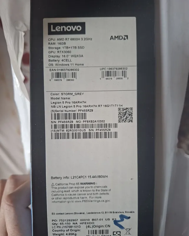 Lenovo Legion 5 pro 16ARH7H 6 Lenovo Legion 5 pro 16ARH7H 6