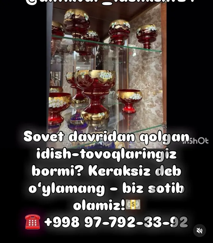 Eski idish tovoqla qimmat narxda sotib olamiz tezd