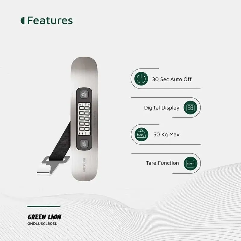 Green Lion Digital Luggage Scale 50kg Дорожные ручные весы для багажа — фото 2