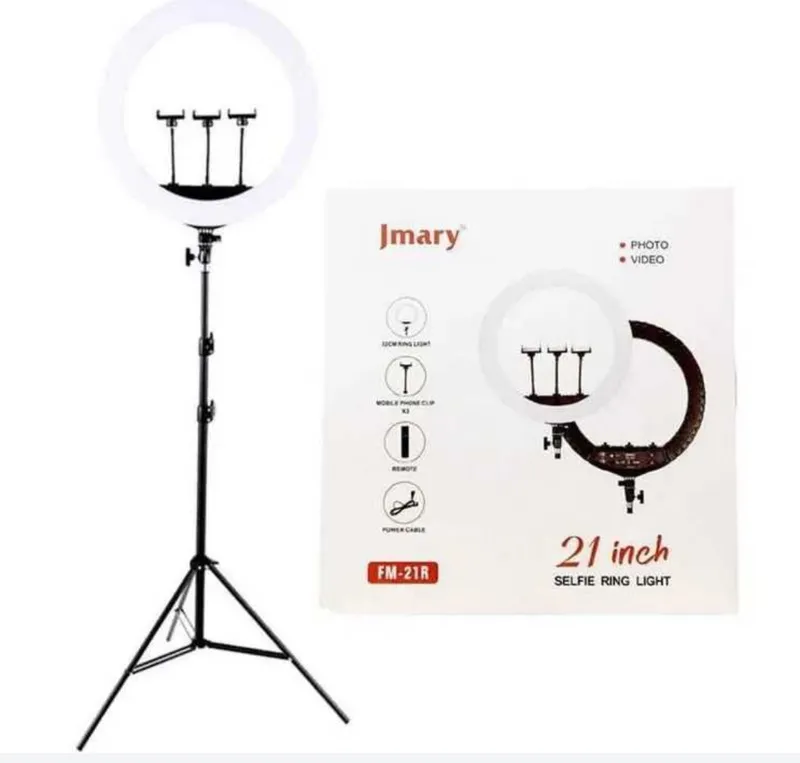 Кольцевая лампа Jmary 21R + Штатив + пульт 2