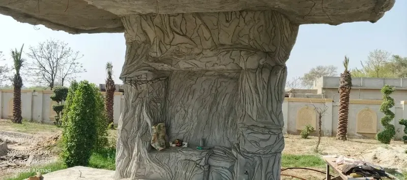 Арт бетон,камни,скалы,водопад,текстура,роспись,ганчь художник 2