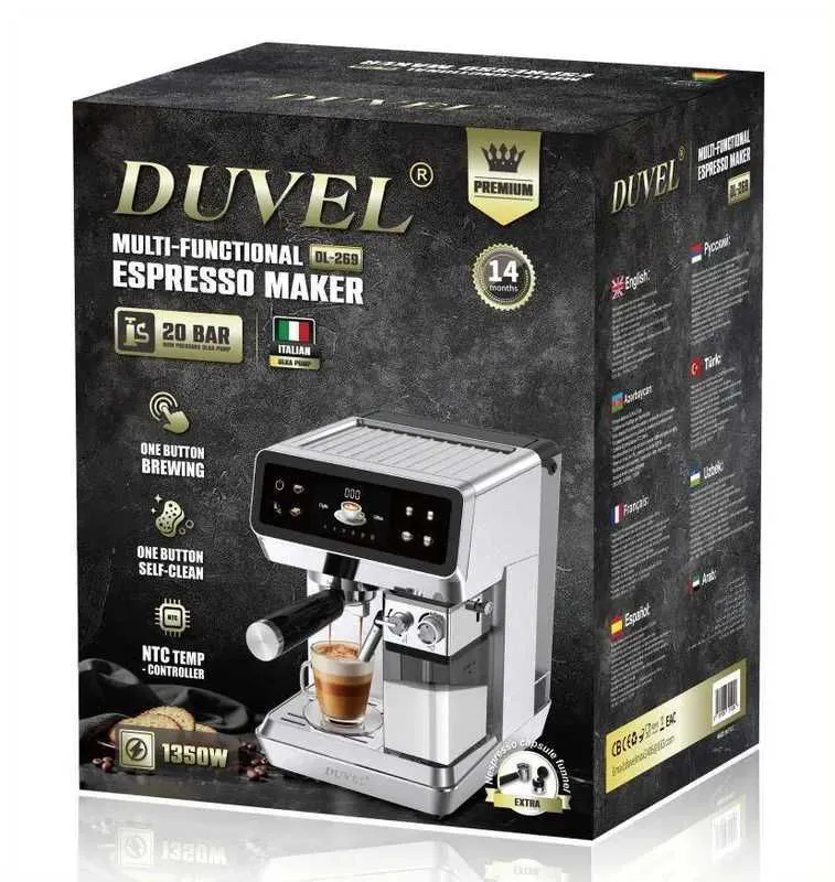 Кофемашина DUVEL DL-269 20 BAR рожковая / АКЦИЯ 4 Кофемашина DUVEL DL-269 20 BAR рожковая / АКЦИЯ 4