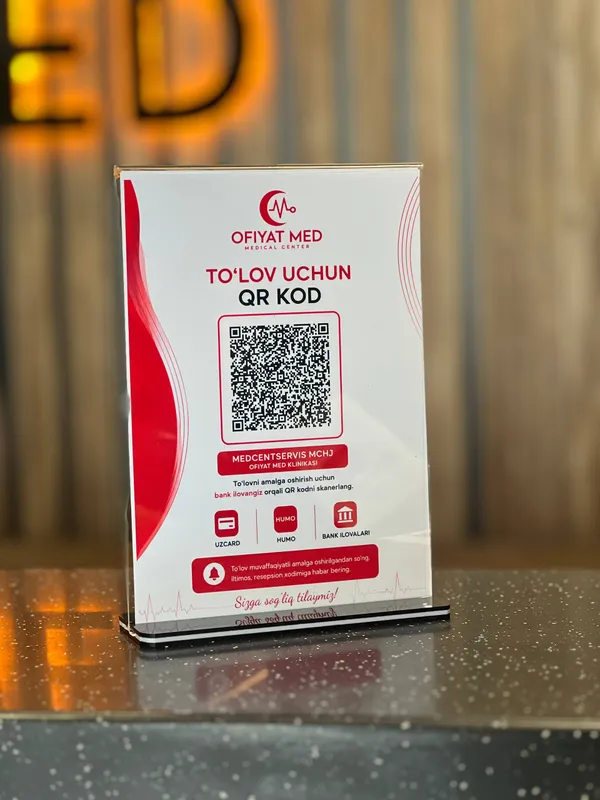 Akril QR Kod Stend – Usti Reklama va To'lov Stendi — фото 2