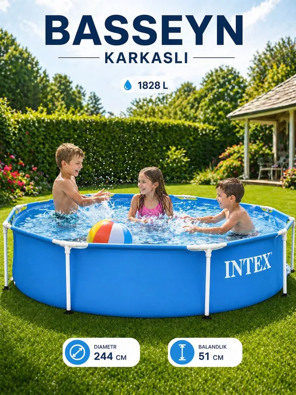 Karkasli basseyn INTEX 244×51 sm (1828L