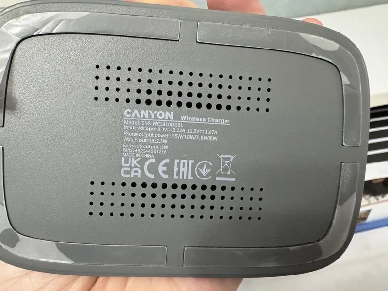 Беспроводная зарядная станция Canyon Hexagon WCS310 (3-в-1) — фото 4