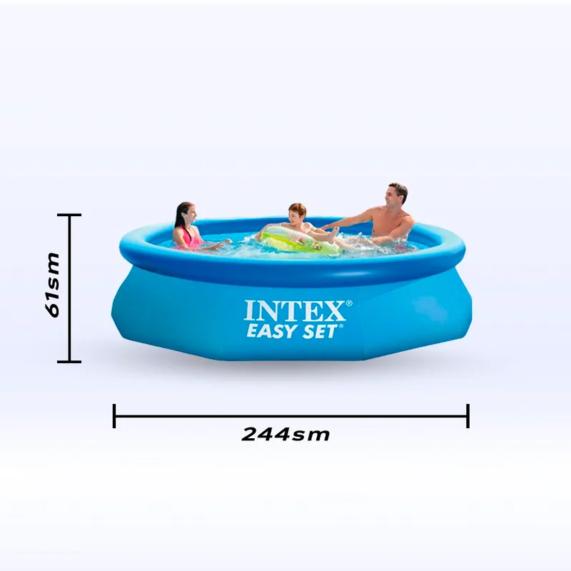 Надувной бассейн Intex 244 см, высота 61 см (для купания)