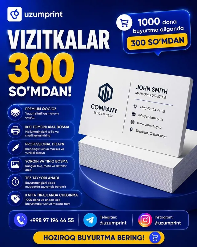Vizitkalar | Визиткалар Vizitkalar | Визиткалар
