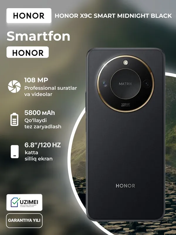 Смартфон HONOR X9C SMART 8/256GB Midnight Black (Dual SIM), рюкзак в подарок 6