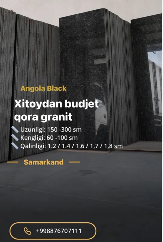 Qora granit Angola black Xitoy, Кора гранит Ангола Блек Хитой 32$дан 1 Qora granit Angola black Xitoy, Кора гранит Ангола Блек Хитой 32$дан 1
