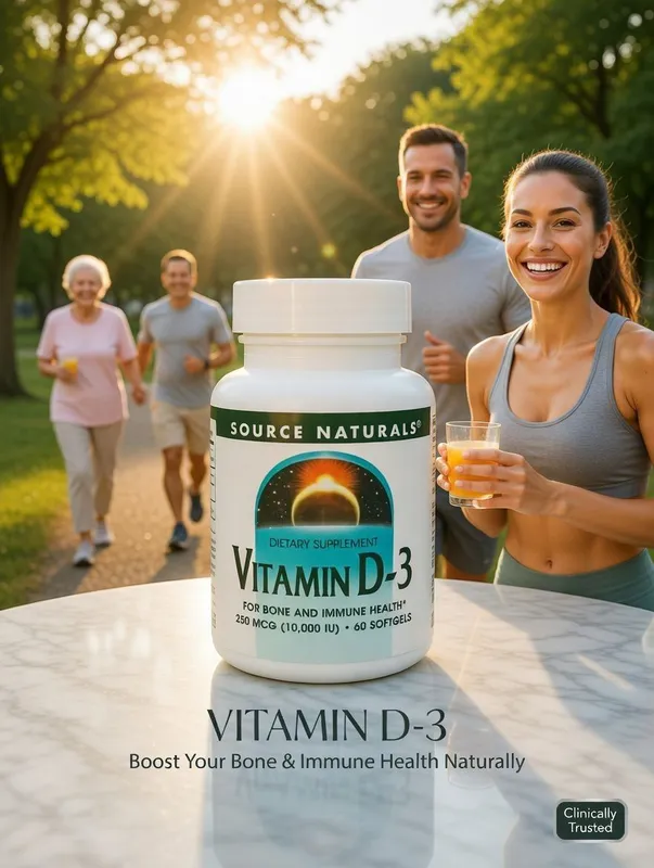 Source Naturals Vitamin D-3 10 000 IU 60 капсул из Америки