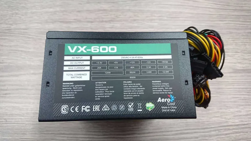 Блок питания AEROCOOL VX-600 ATX 600W Блок питания AEROCOOL VX-600 ATX 600W