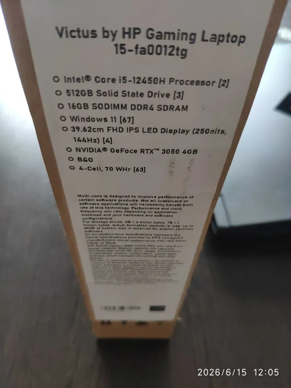 HP Victus 15 o‘yin noutbuki 5