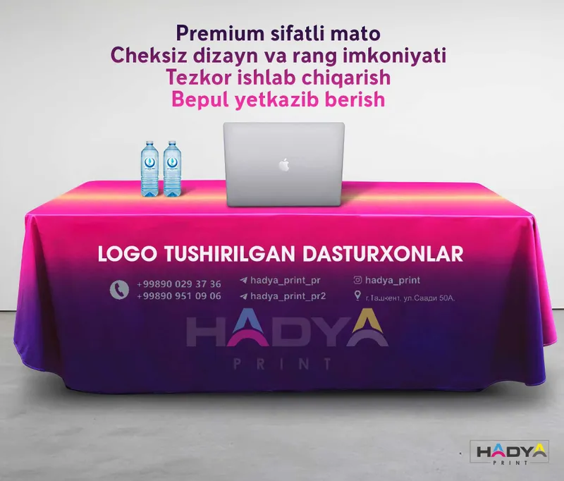 Logo tushirilgan maxsus dasturxonlar