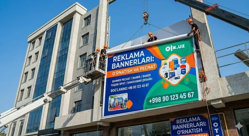 Reklama banneri pechati va o'rnatish. Eng sifatli va arzon narxlarda! — фото 2