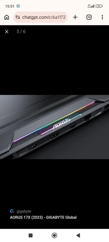 AOURUS 17 H 4080 Gaming laptop