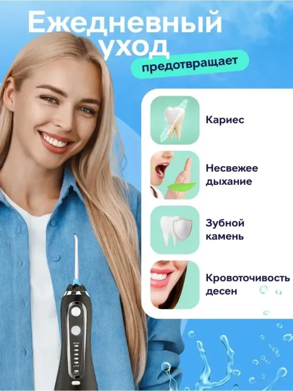 Ирригатор для полости рта портативный для зубов — фото 1
