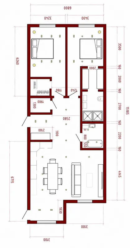 3-комнатная квартира 117 м², 3/6, ЖК Vita alliance