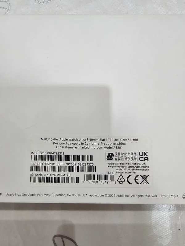 Apple Watch Ultra 3 49mm Black Titanium Original 3 Apple Watch Ultra 3 49mm Black Titanium Original 3