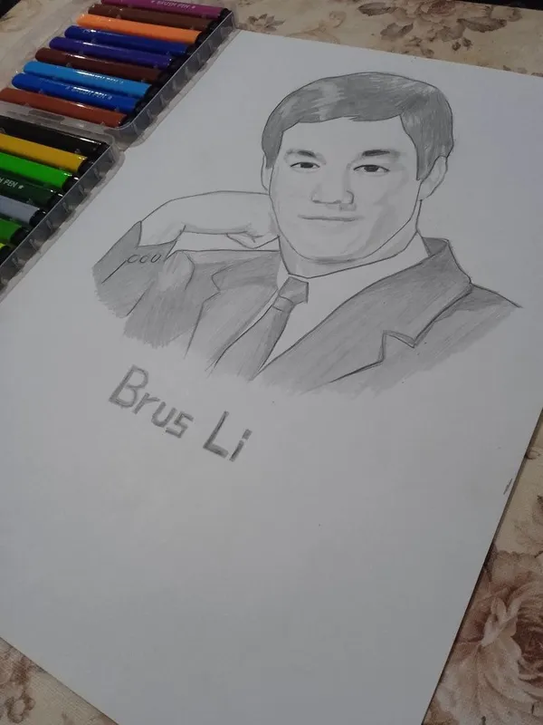 BRUS LI rasmi. A3. Portret. — фото 3