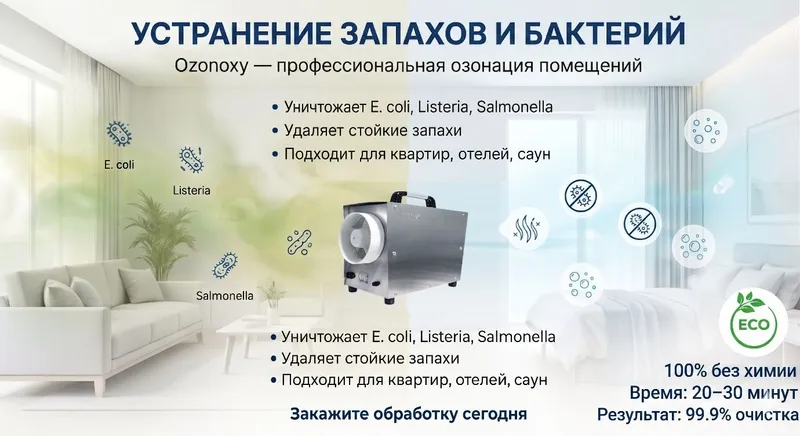 Yomon hidlarni yo'qotish xizmati. Удаление запахов. дезинфекция, дезод 4