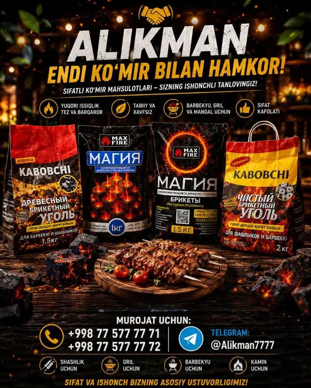 mangal uchun komir sotiladi