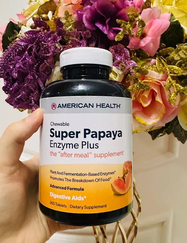 Papaya Enzyme,папайя,энзим,360 ta tablet, American health,