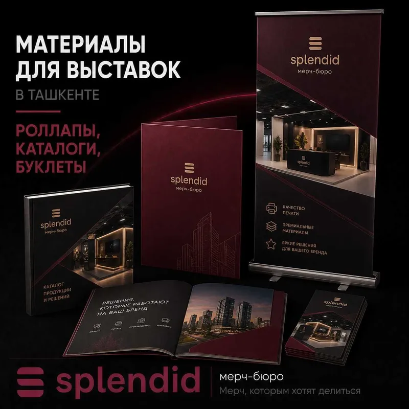 Материалы для выставок в Ташкенте | Роллапы, каталоги, буклеты