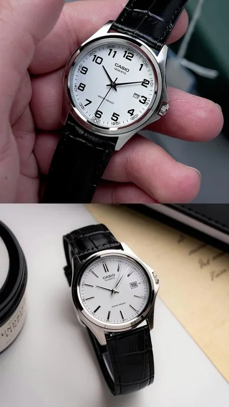 Оригинальные часы Casio на кожаном ремешке - Коробка, Документ — фото 1