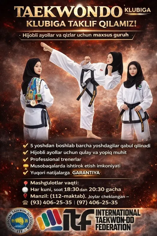 Teakwondo klubiga taklif qilamiz! — фото 1