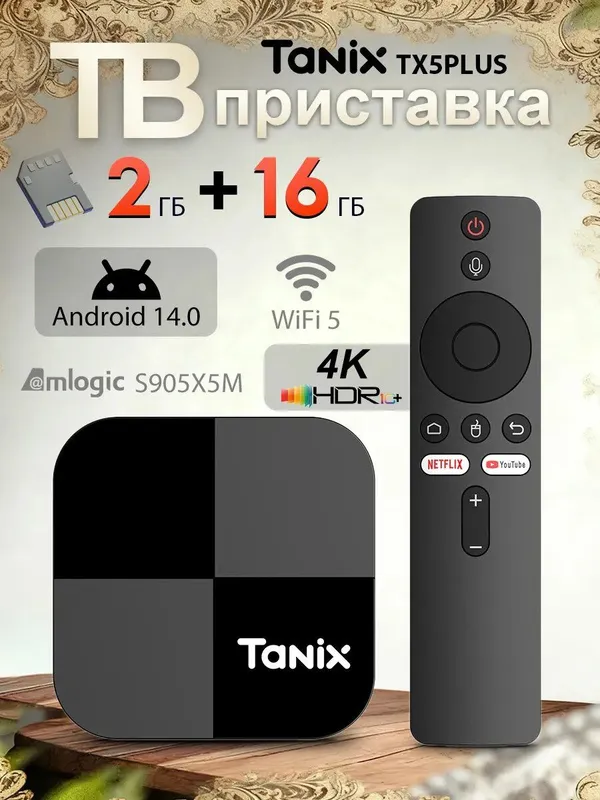 Ultra Turbo Быстрыя Приставка Tanix tx5 plus 2/16 +1200Канал 2