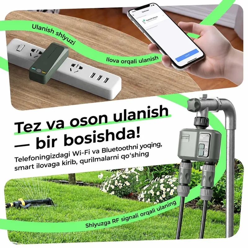 Wi-Fi boshqaruviga ega aqlli sug'orish taymeri, sug'orish dasturchisi — фото 3