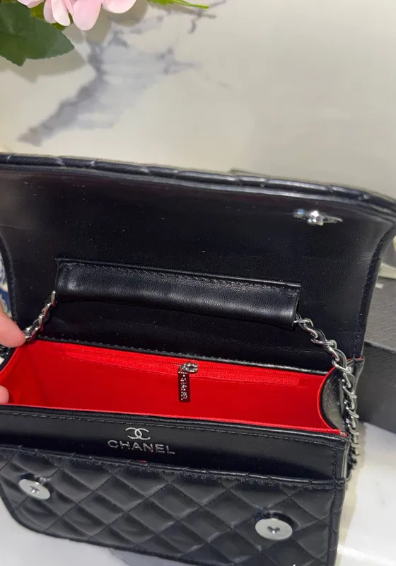 Женская сумка Chanel, люксовое качество, чёрного цвета 2