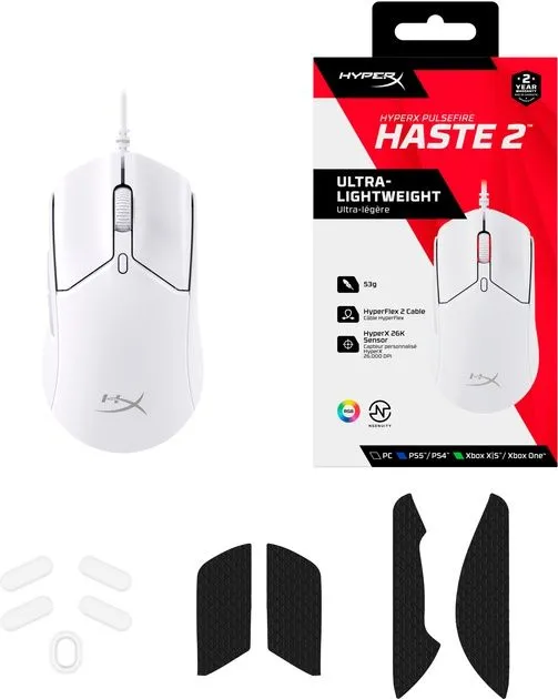 [Mishka] HyperX pulsefire haste 2. Black/White 2