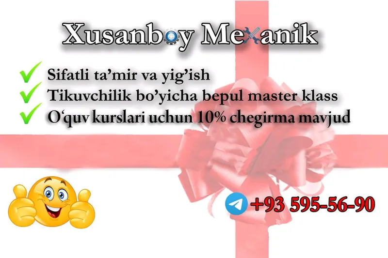 Tikuv Moshina ustasi Xusanboy Mexanik
