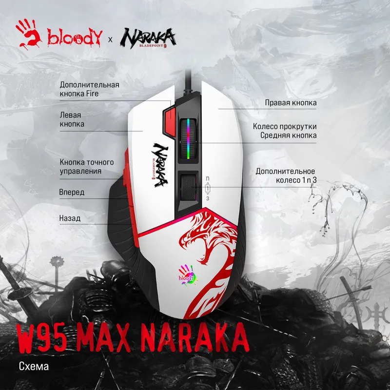 Игровой компьютерный комплект с монитором и креслом Bloody — фото 1