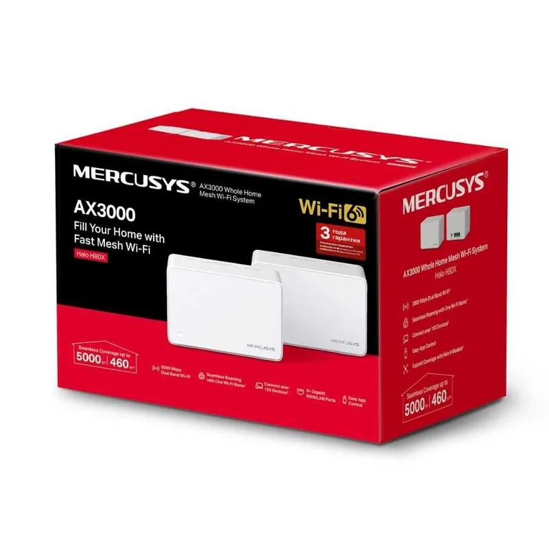 Mercusys Halo H80X AX3000 Whole Home Mesh WiFi 6 System