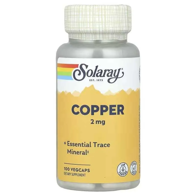 Solaray Copper copper 2 mg, медь, купер 2мг., мед мис 2 Solaray Copper copper 2 mg, медь, купер 2мг., мед мис 2