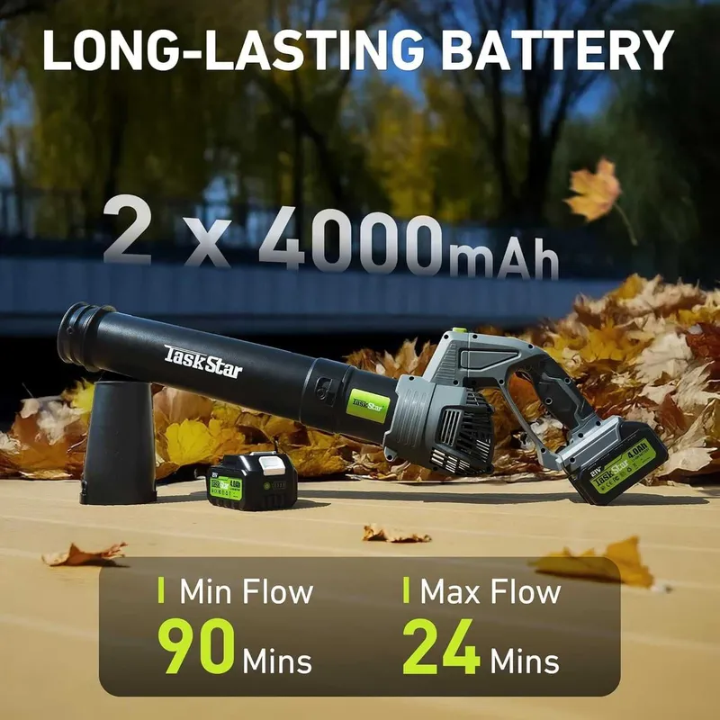 Аккумуляторная беспроводная воздуходувка TaskStar 15,5 м3/м (930м3/ч) — фото 4