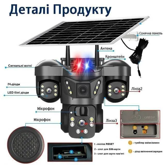 Kamera 4G Videokuzatuv Камера с панелью — фото 2