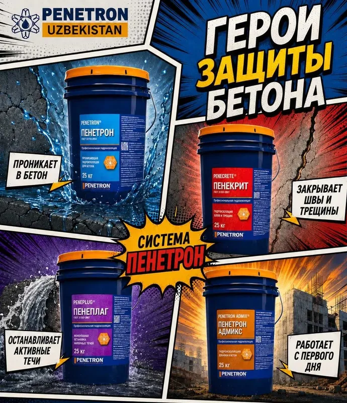 Пенетрон проникающая гидроизоляция официальный дилер в Узбекистане 8 Пенетрон проникающая гидроизоляция официальный дилер в Узбекистане 8