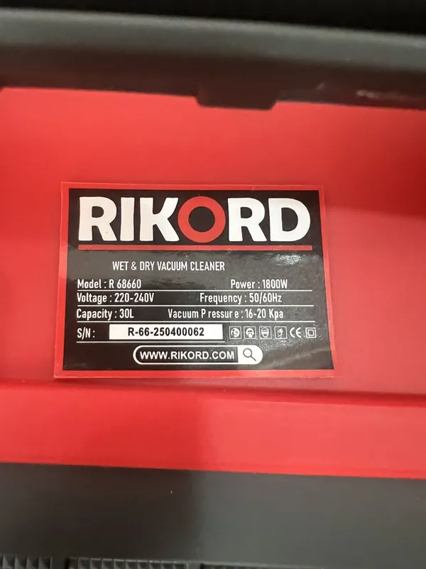 Пилесос для мойки. Пылесос “Rikord” — фото 3