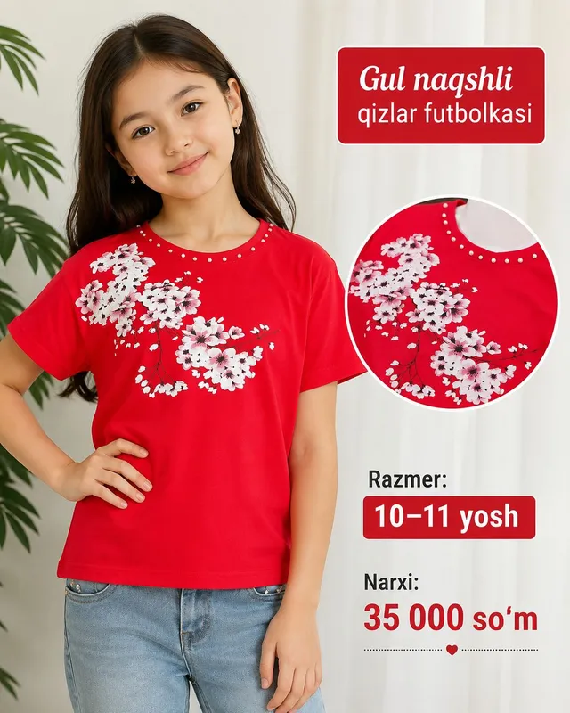 qizlarga mayka