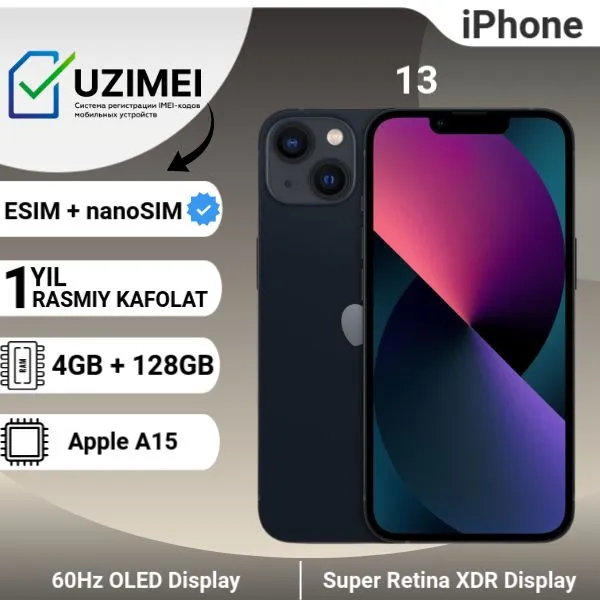 iphone 13 black 128 gb 2 ta sim