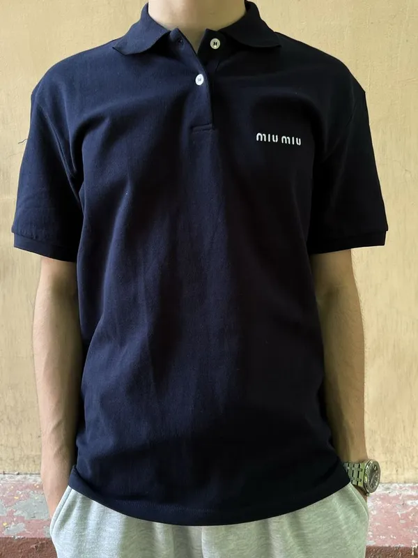 Miu Miu Navy-Blue Polo
