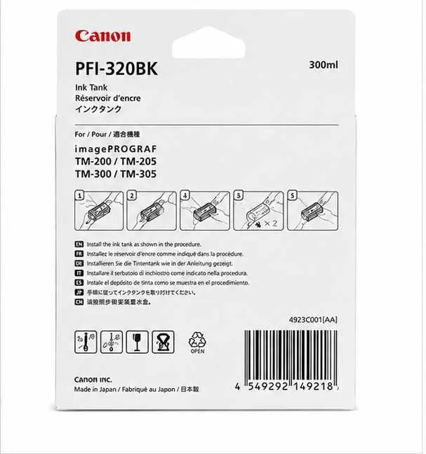 ! Картридж Canon PFI-320BK Black для imagePROGRAF TM-200/TM-300 — фото 2