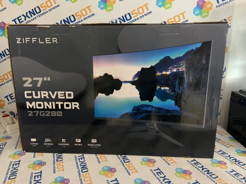 ZIFFLER 27G280G CURVED — изогнутый игровой монитор 27" (280Hz) — фото 1