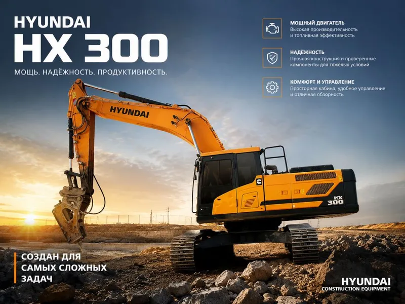Hyundai HX300 gidromolotli ekskavator ijarasi | Maxsus texnika Hyundai HX300 gidromolotli ekskavator ijarasi | Maxsus texnika