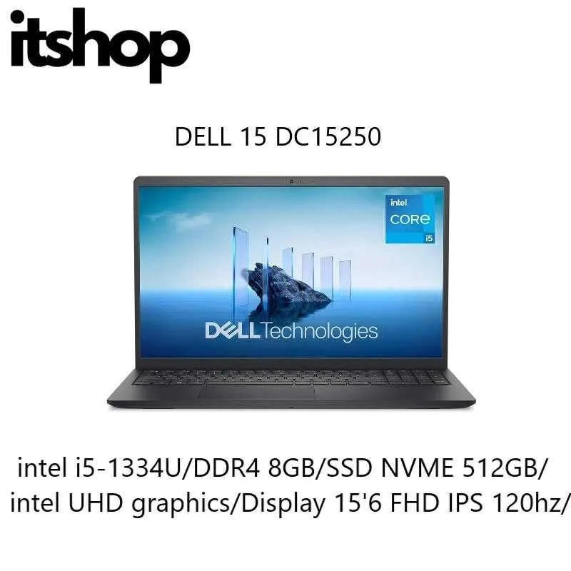 Dell 15 DC15250 i5-1334U/8/512/Display 15'6 FHD IPS Dell 15 DC15250 i5-1334U/8/512/Display 15'6 FHD IPS