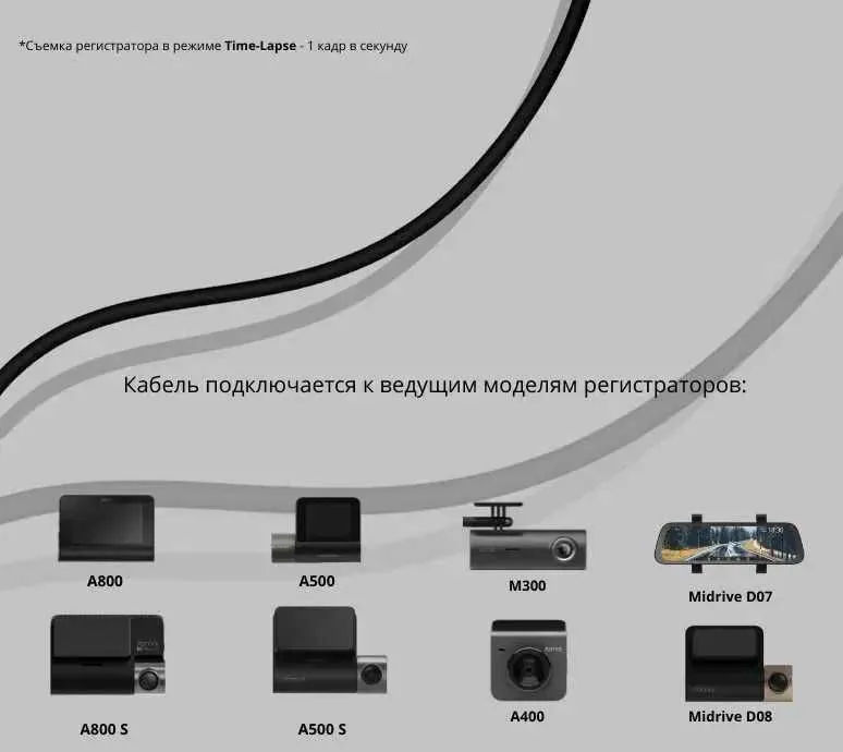 ГАРАНТИЯ! Парковочный кабель 70mai Hardware Kit UP02 — фото 1